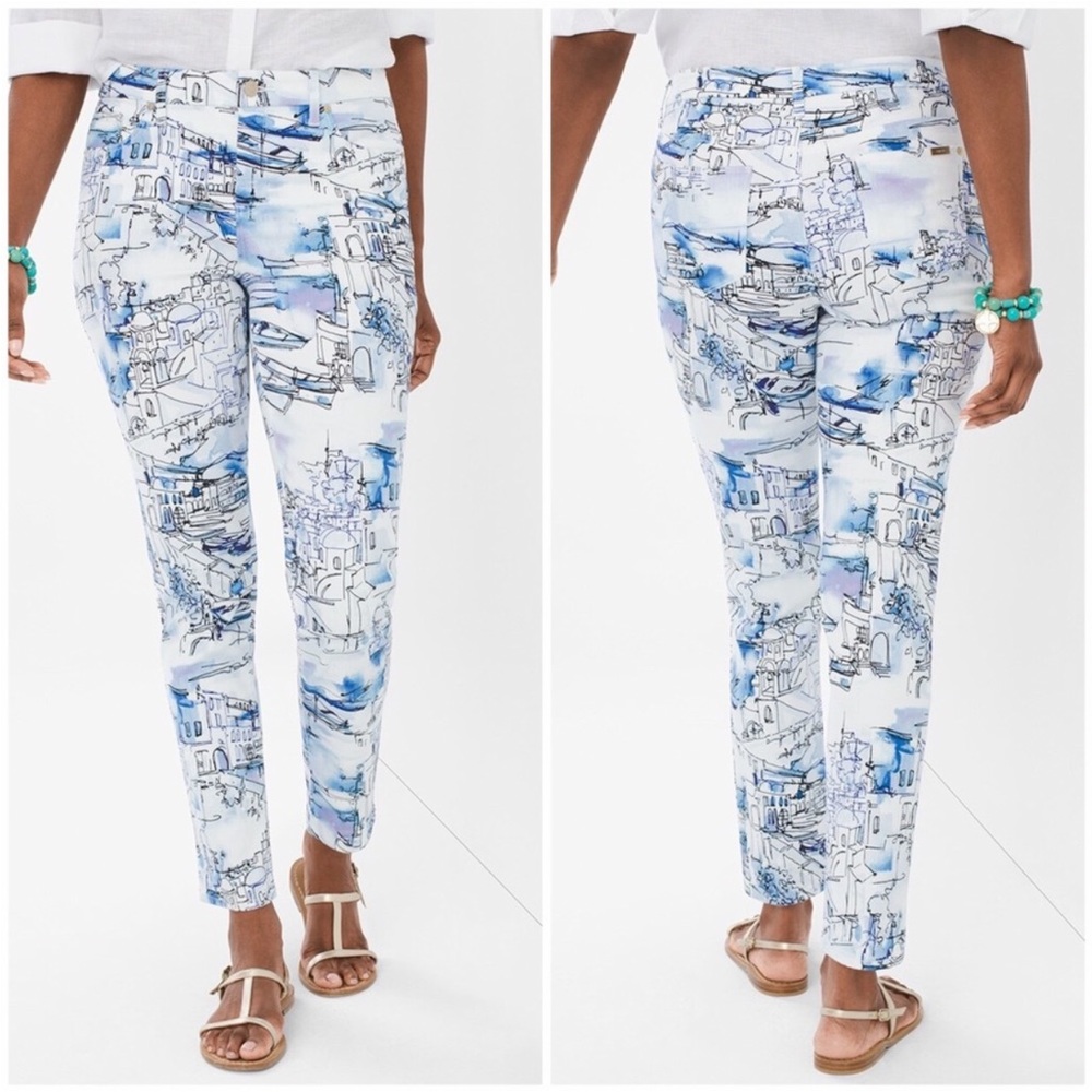 Chico’s NWT Grecian Scenery So Slimming Ankle Jeans size 1.5 (M/10)
